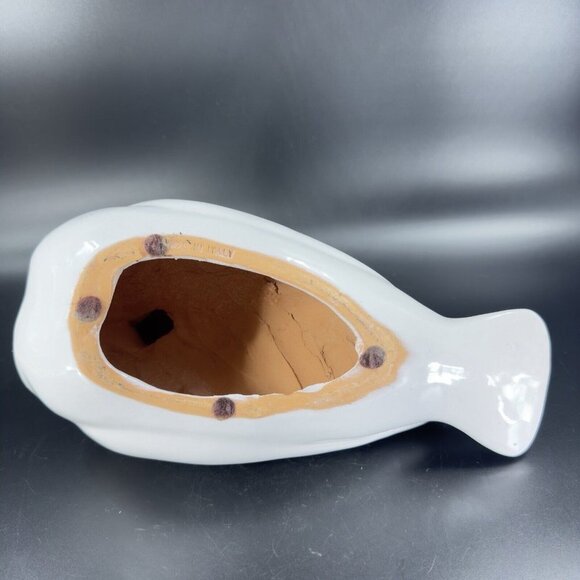 Vintage Italian Art Pottery Ruffled Fluffy Dove Large Hand Painted Pigeon Bird - Picture 8 of 15